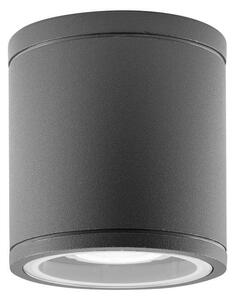 Nova Luce Venkovní stropní svítidlo CERISE tmavě šedý hliník a skleněný difuzor GU10 1x7W IP54 Barva: Bílá