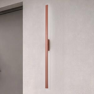Nowodvorski Lighting LED nástěnné světlo Demi L, cihlově červené, hliník, výška 144 cm, IP54, Červená, Hliník