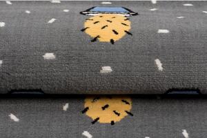 Dětský kusový koberec PP Kaktusy šedý 2 120x170cm
