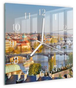 Skleněné hodiny město Praha zskb-30x30-00082856