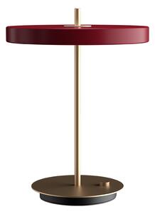 Umage 2309 Asteria Table, stolní lampa s USB, rubínově červená/mosaz, LED 13W, 3000K výška 41,5cm
