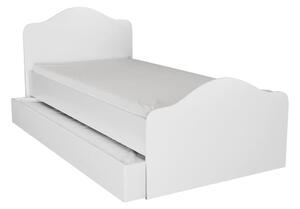 Bílá jednolůžková postel s úložným prostorem 90x190 cm Kanguru – Kalune Design