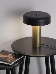 Nova Luce Stolní lampa PANDORA zlatý a černý hliník a akryl LED 18W 3000K