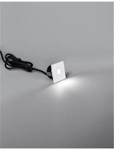 Nova Luce Venkovní zapuštěné svítidlo do zdi PASSAGGIO bílá hliník LED 1W 3000K 3V IP54 délka kabelu 1.80m použijte driver 9020170