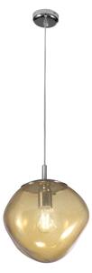 Metal lux 274.525.06 Saxa, závěsé svítidlo z ambrového skla, 1xE27, průměr 25cm