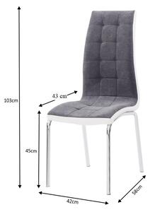 Jídelní židle Gerda new (tmavě šedá + bílá). 772789