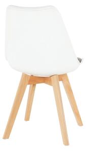 TEMPO Židle, bílá / verzo hnědá, DAMARA