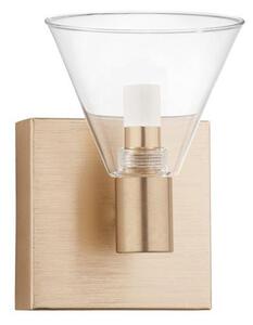 Nova Luce Nástěnné svítidlo MARCE zlatý hliník čiré sklo LED 5W 3000K