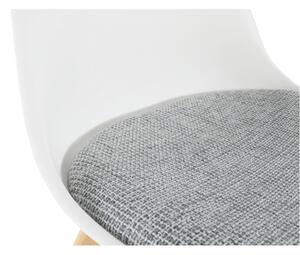 Židle, bílá / světle šedá, DAMARA