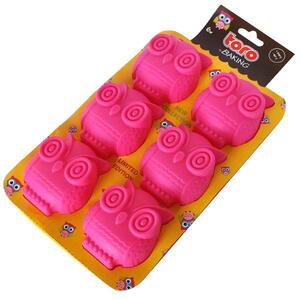 Toro Silikonová forma na muffiny 6ks 25,5x17cm sovy