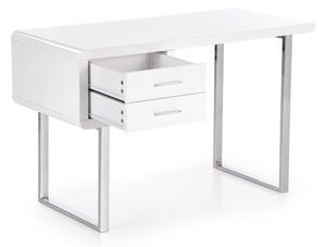 Halmar Bílý psací stůl s 2 zásuvkami B30