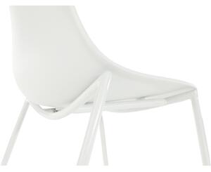 Jídelní židle LITIA plast a kov bílý, VÝPRODEJ poslední 1 kus
