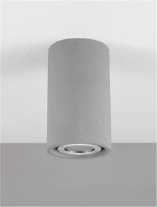NOVA LUCE venkovní stropní svítidlo EMILE šedý beton skleněný difuzor LED 5W 3000K 120-230V IP65 9540210