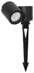 NOVA LUCE venkovní svítidlo s bodcem FOCUS černý hliník skleněný difuzor GU10 1x7W 100-240V IP54 bez žárovky 9279111