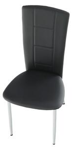 Tempo Kondela Židle, černá ekokůže / chrom, FINA