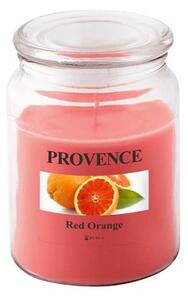Provence Vonná svíčka ve skle 95 hodin červený pomeranč
