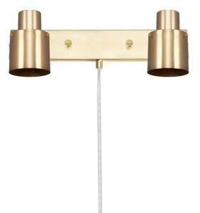 Globen Lighting - Clark 2 Nástěnné Svítidlo Brushed Brass - Lampemesteren