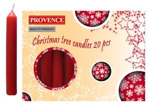Provence Vánoční svíčka 10cm 20ks červená