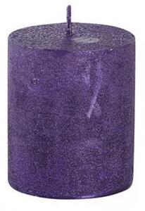 Provence Rustikální svíčka 7cm fialová