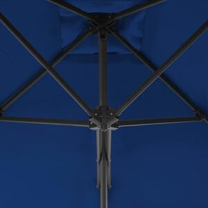 Zahradní slunečník Baxley s ocelovou tyčí - 300x230 cm | modrý