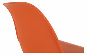 TEMPO Židle, oranžová/buk, CINKLA 3 NEW