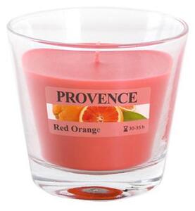 Provence Vonná svíčka ve skle 35 hodin červený pomeranč