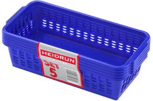 Heidrun Plastový košík 20,5x10x5cm 5ks MIX barev