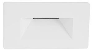NOVA LUCE venkovní zapuštěné svítidlo do zdi COVE matný bílý litý hliník a skleněný difuzor LED 1.5W 3000K 200-240V 120st. IP54 9083011