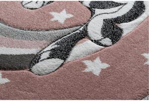 Dětský kusový koberec Pony růžový kruh 120cm