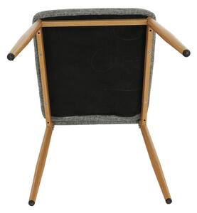 Jídelní židle ve světle šedé barvě s konstrukcí v dekoru buk COLETA NOVA