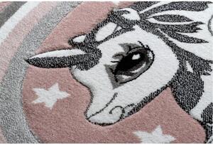 Dětský kusový koberec Pony růžový kruh 120cm