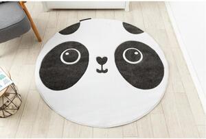 Dětský kusový koberec Panda bílý kruh 160cm