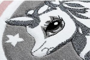 Dětský kusový koberec Pony šedý kruh 120cm