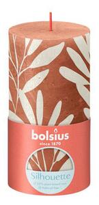 Bolsius Rustikální svíčka 13cm korálová/šalvěj