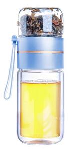 Toro Skleněná láhev na čaj 165ml+90ml borosilikátové dvojité sklo