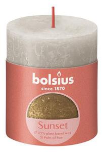 Bolsius Rustikální svíčka 8cm šedo zlatá