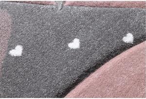 Dětský kusový koberec Plaměňák šedý 80x150cm