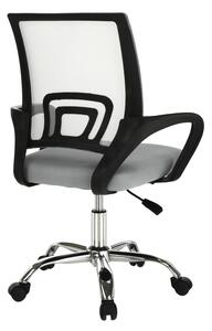 Kancelářská židle DEX 2 NEW látka a síťovina šedo-hnědá