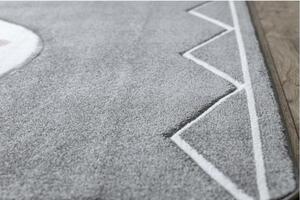 Dětský kusový koberec Mýval šedý 140x190cm