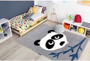 Dětský kusový koberec Panda šedý 80x150cm