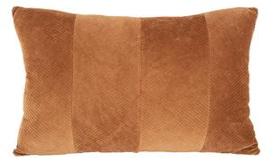 Hnědý sametový polštář PT LIVING Velvet, 60 x 30 cm
