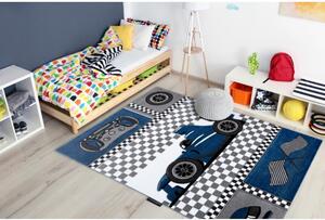 Dětský kusový koberec Formule modrý 140x170cm