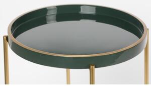 White Label Living Odkládací stolek kulatý CELINA ZUIVER ø42 cm, smaltovaný zelený 2300194