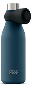 Tmavě modrá cestovní nerezová lahev 500 ml Loop – Joseph Joseph