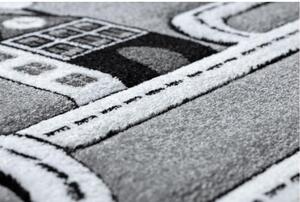 Dětský kusový koberec Cesty ve městě šedý 80x150cm