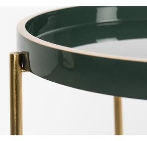 White Label Living Odkládací stolek kulatý CELINA ZUIVER ø42 cm, smaltovaný zelený 2300194