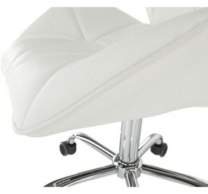 Kancelářská židle TWIST ekokůže bílá, podnož chrom
