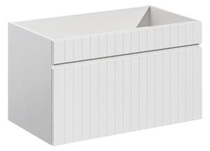 Comad Koupelnová sestava Iconic s deskou, umyvadly, zrcadlem a skříňkami 140 cm bílá