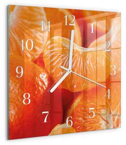 Skleněné hodiny Mandarinky zskb-30x30-00086710