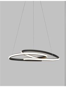 Nova Luce Závěsné LED svítidlo MENTON, 43W 3000K stmívatelné Barva: Černá